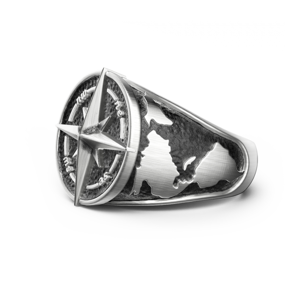 Zancan Anello Zancan In Argento Con Finitura Vintage