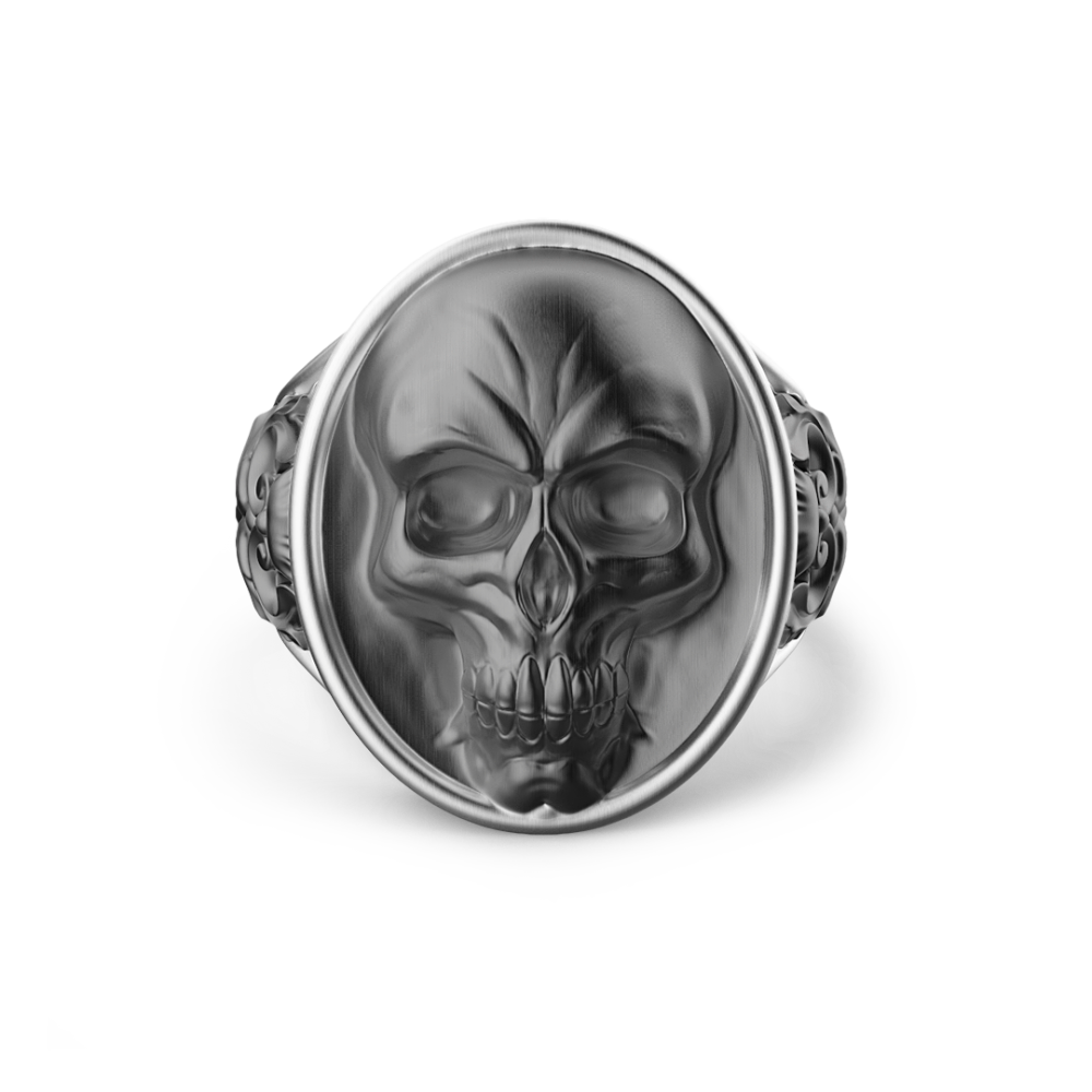 Zancan Anello Zancan in argento con teschio evanescente