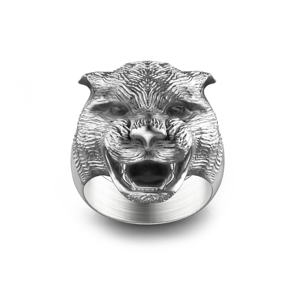 Zancan Anello Zancan pantera in argento con finitura vintage