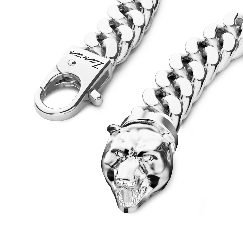 Zancan Bracciale A Grumetta Zancan In Argento Con Chiusura A Testa D'orso