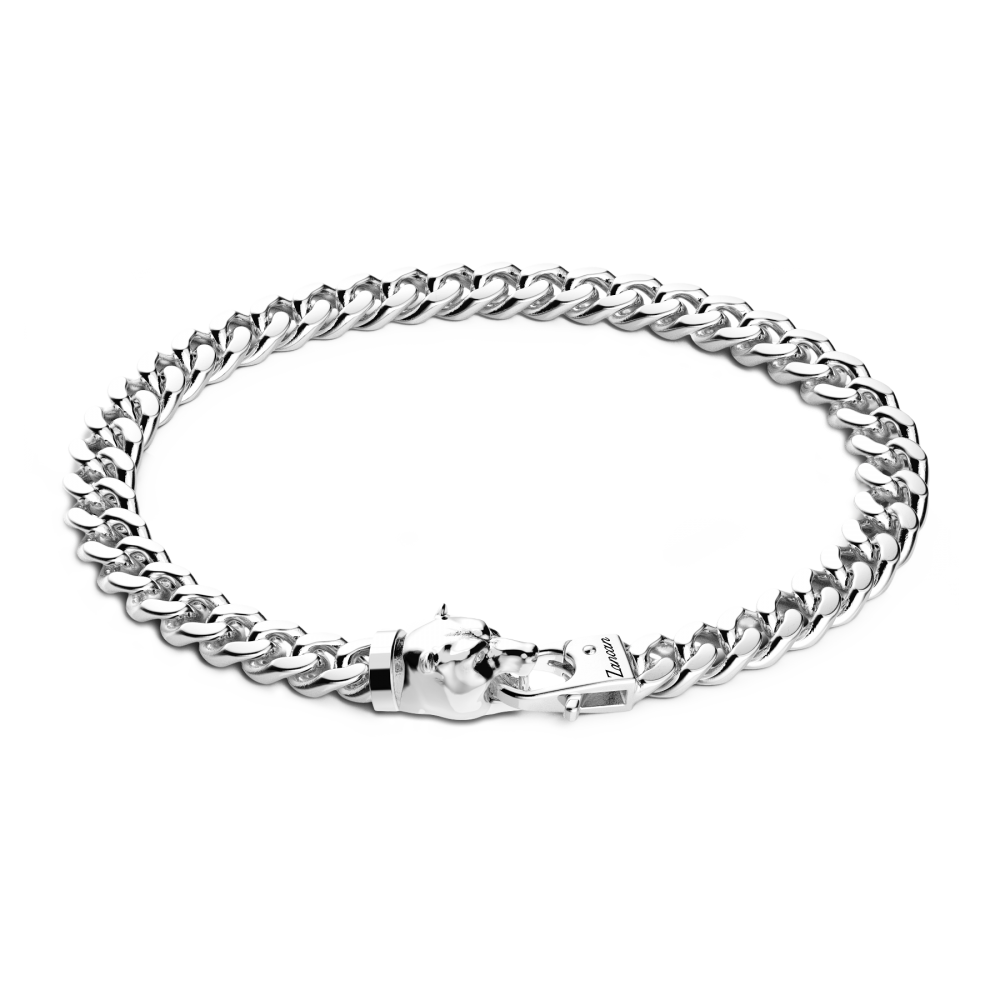 Zancan Bracciale a grumetta Zancan in argento con chiusura a testa d'orso