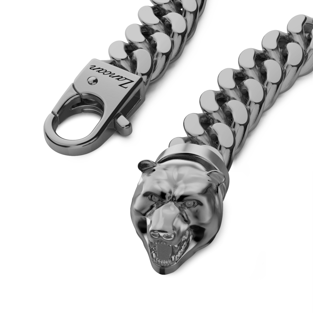 Zancan Bracciale A Grumetta Zancan In Argento Con Chiusura A Testa D'orso