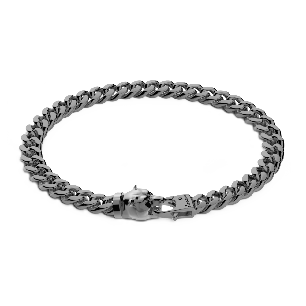 Zancan Bracciale a grumetta Zancan in argento con chiusura a testa d'orso