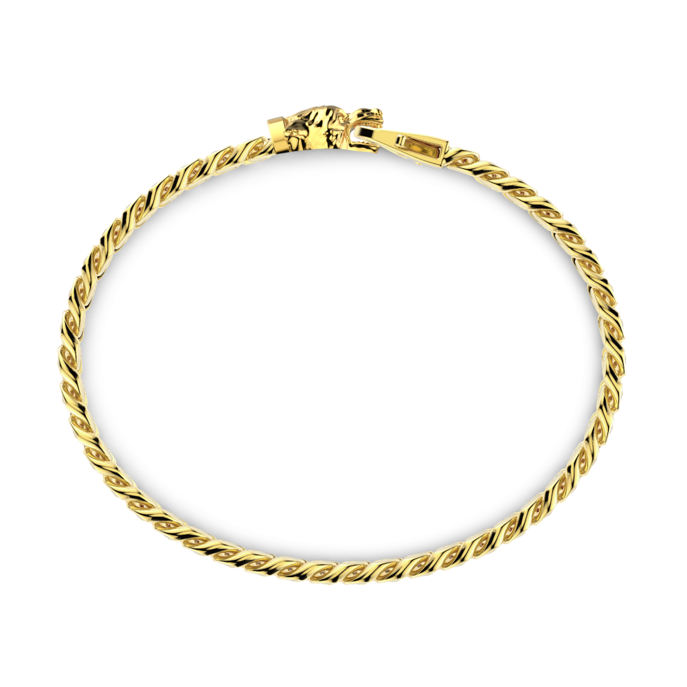 Zancan Bracciale A Grumetta Zancan In Argento Con Chiusura A Testa Di Lupo