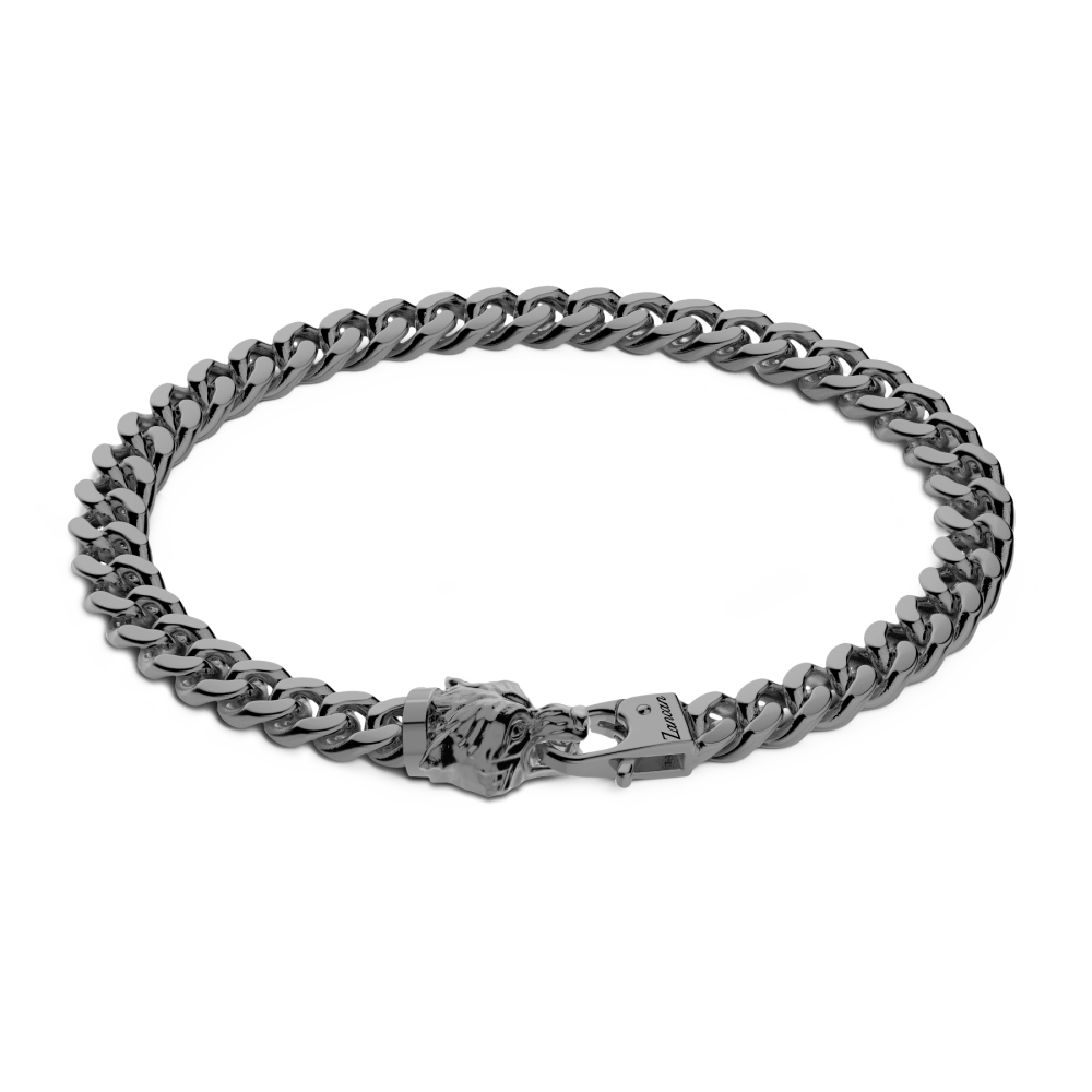 Zancan Bracciale a grumetta Zancan in argento con chiusura a testa di lupo