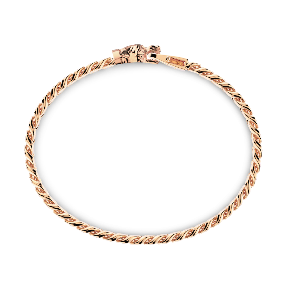 Zancan Bracciale A Grumetta Zancan In Argento Con Chiusura A Testa Di Lupo