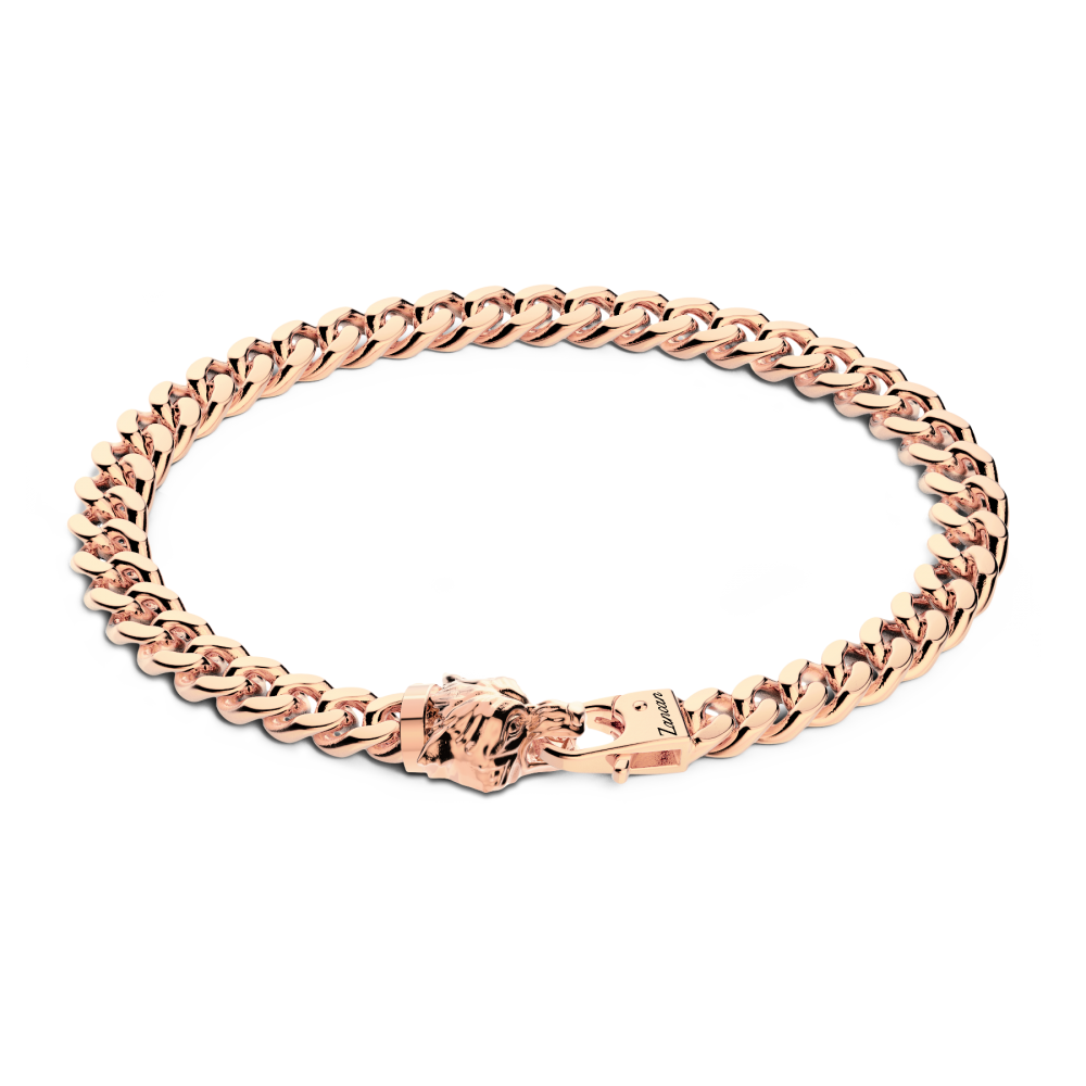 Zancan Bracciale a grumetta Zancan in argento con chiusura a testa di lupo