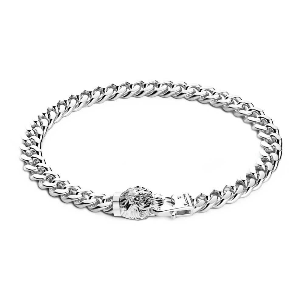 Zancan Bracciale a grumetta Zancan in argento con chiusura a testa di tigre