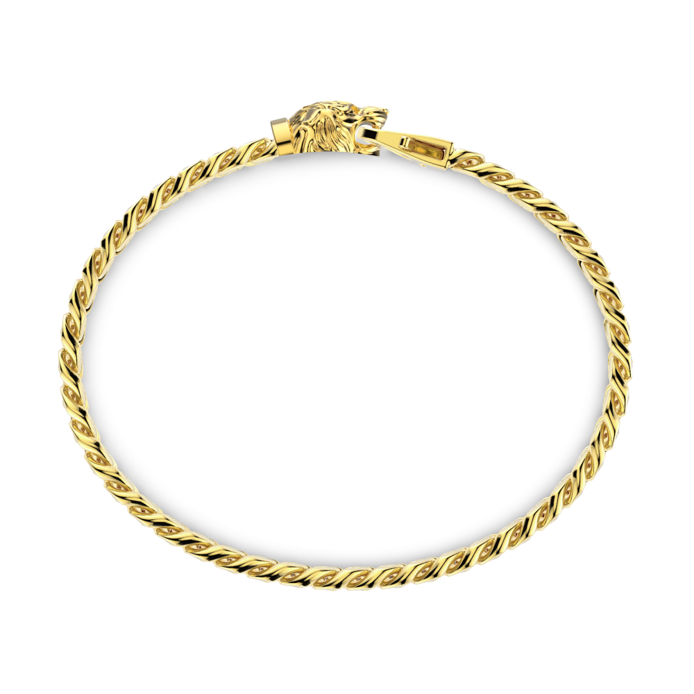 Zancan Bracciale A Grumetta Zancan In Argento Con Chiusura A Testa Di Tigre