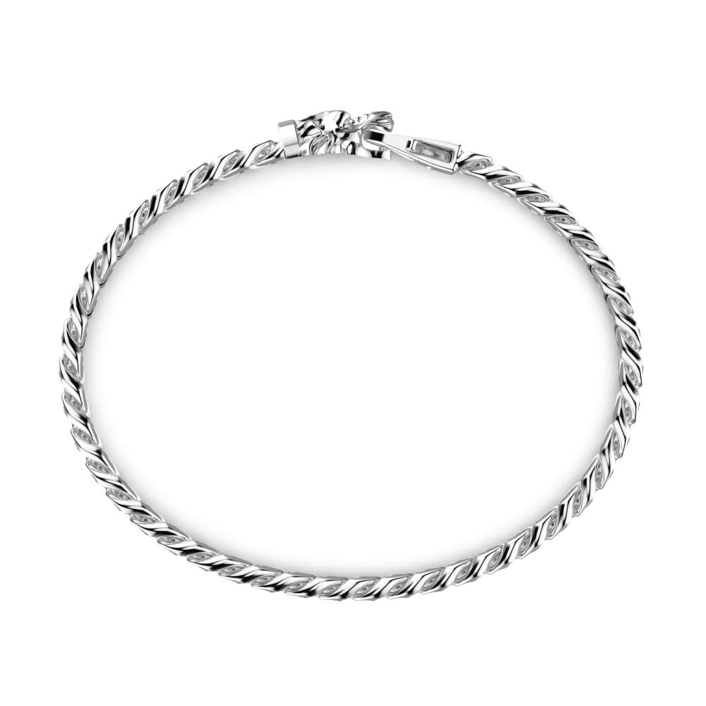 Zancan Bracciale A Grumetta Zancan In Argento Con Chiusura A Testa Di Leone