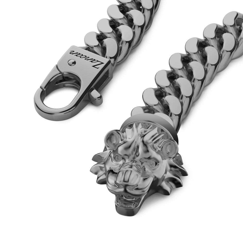 Zancan Bracciale A Grumetta Zancan In Argento Con Chiusura A Testa Di Leone