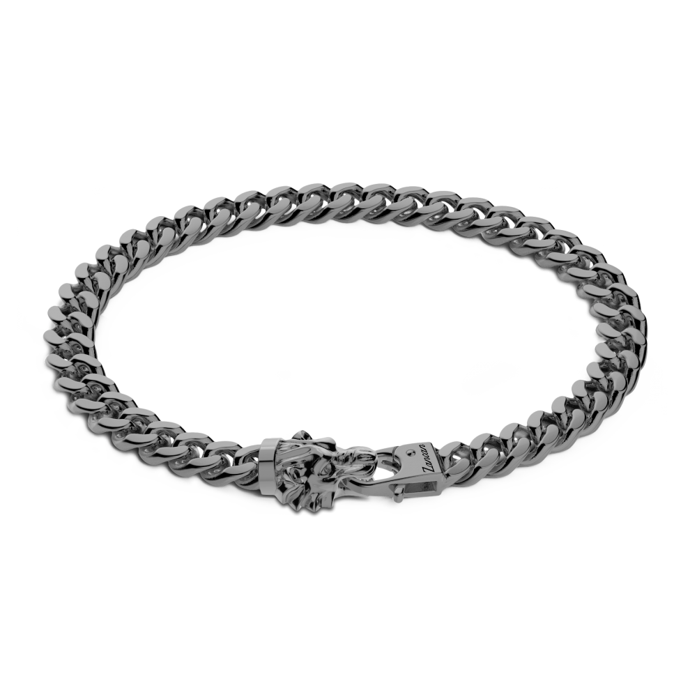 Zancan Bracciale a grumetta Zancan in argento con chiusura a testa di leone