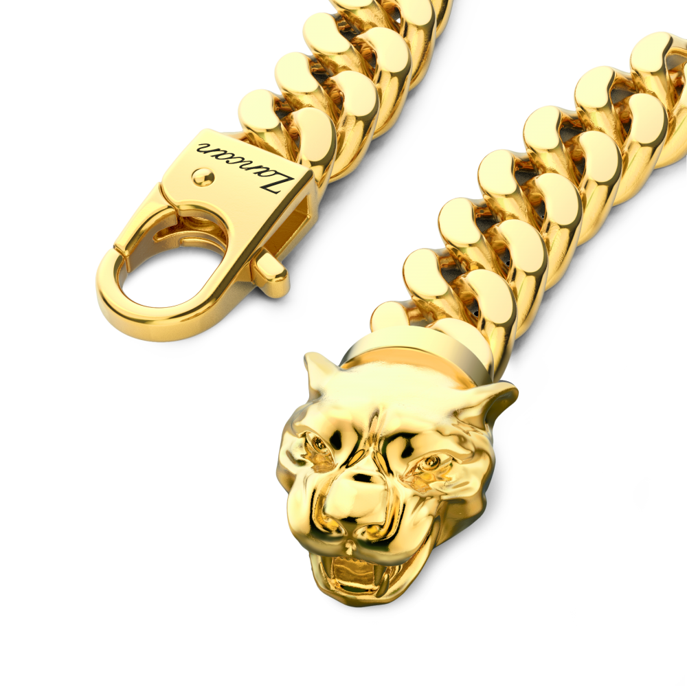 Zancan Bracciale A Grumetta Zancan In Argento Con Chiusura A Testa Di Pantera