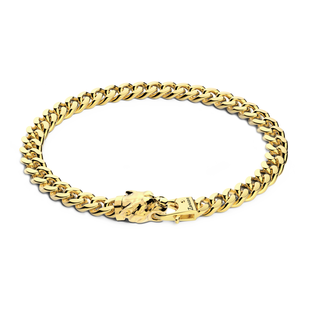 Zancan Bracciale a grumetta Zancan in argento con chiusura a testa di pantera