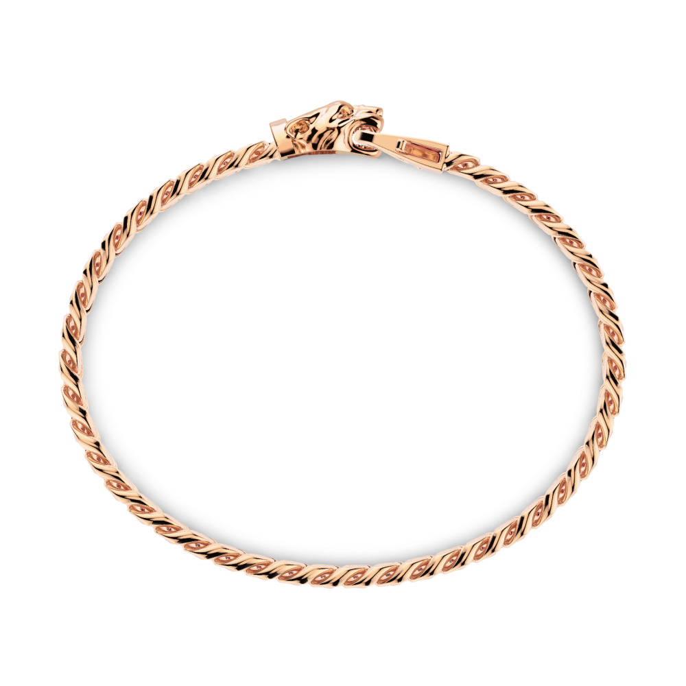 Zancan Bracciale A Grumetta Zancan In Argento Con Chiusura A Testa Di Pantera