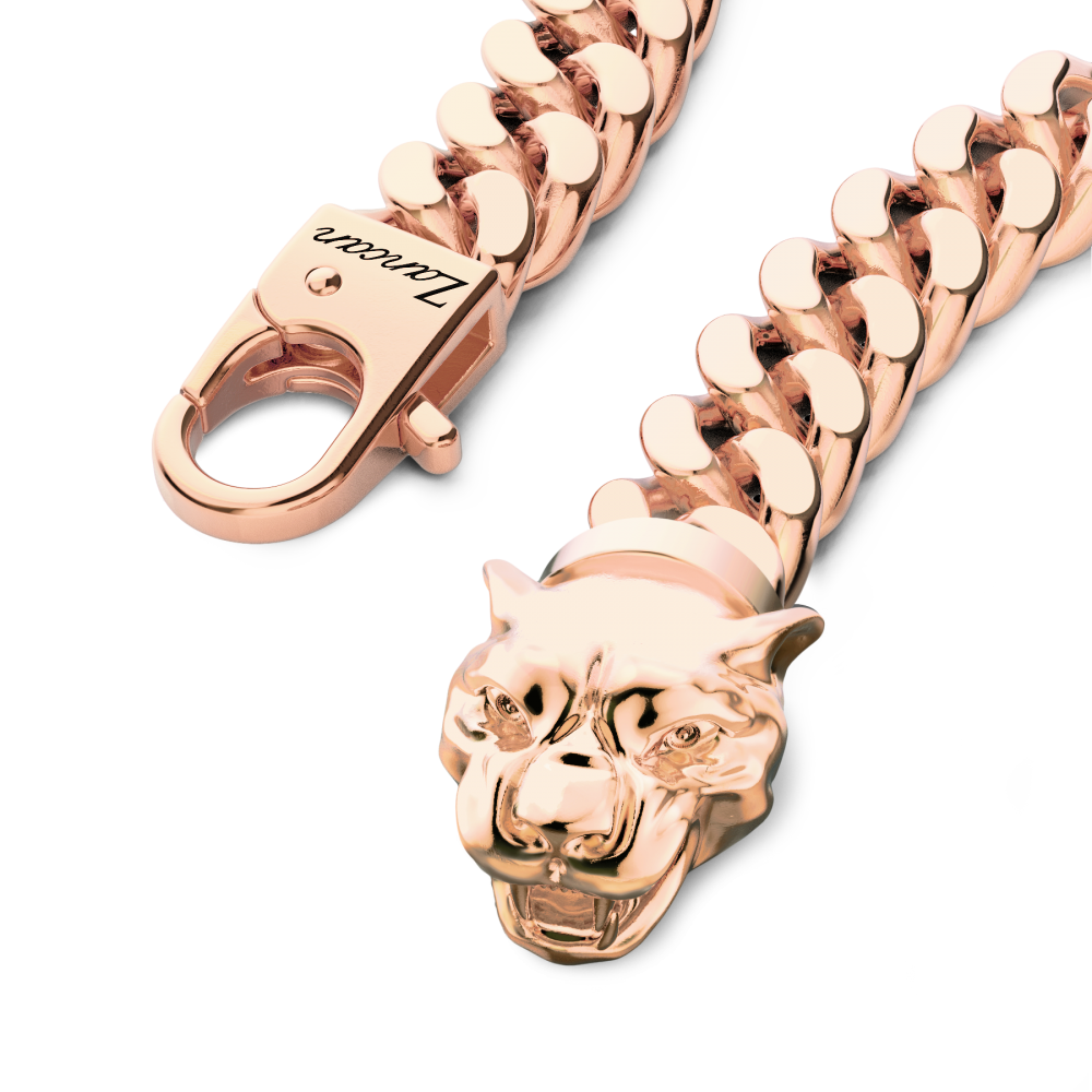 Zancan Bracciale A Grumetta Zancan In Argento Con Chiusura A Testa Di Pantera