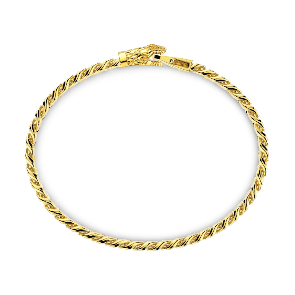 Zancan Bracciale-a Grumetta-zancan-in-argento-con-chiusura-a-testa-di-serpente