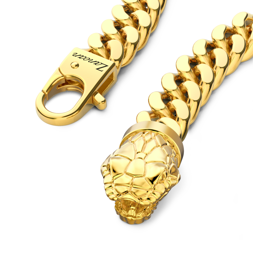 Zancan Bracciale-a Grumetta-zancan-in-argento-con-chiusura-a-testa-di-serpente