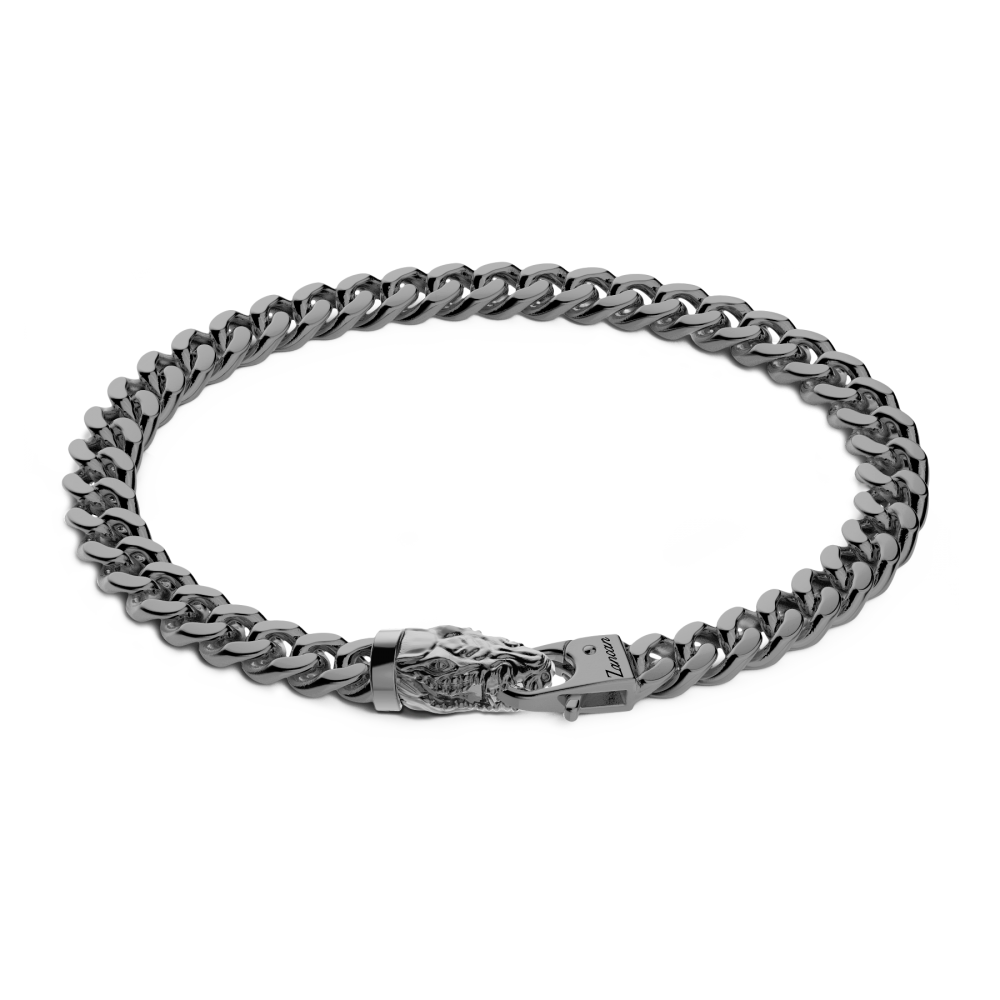 Zancan Bracciale a grumetta Zancan in argento con chiusura a testa di coccodrillo