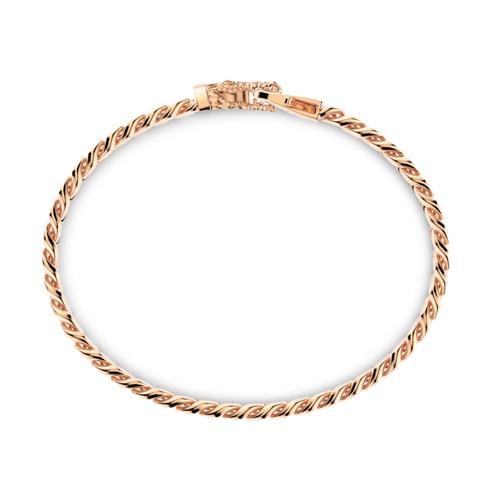 Zancan Bracciale A Grumetta Zancan In Argento Con Chiusura A Testa Di Coccodrillo