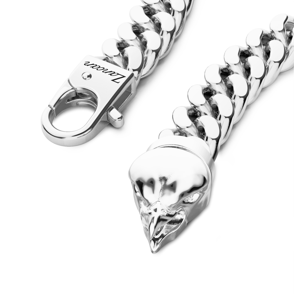 Zancan Bracciale A Grumetta Zancan In Argento Con Chiusura A Testa D'aquila