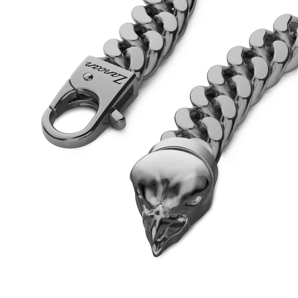 Zancan Bracciale A Grumetta Zancan In Argento Con Chiusura A Testa D'aquila