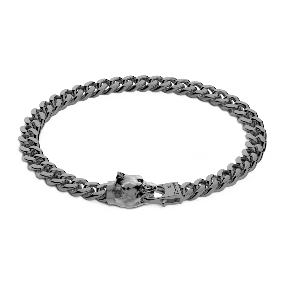 Zancan Bracciale a grumetta Zancan in argento con chiusura a testa di pitbull