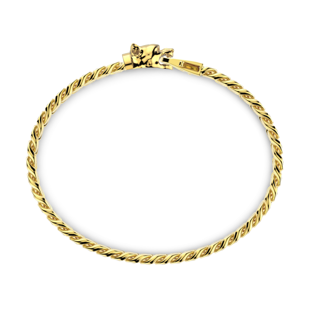 Zancan Bracciale A Grumetta Zancan In Argento Con Chiusura A Testa Di Pitbull