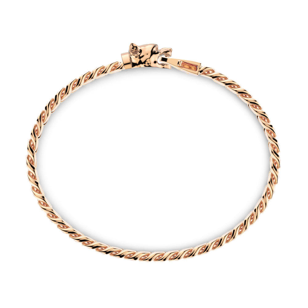 Zancan Bracciale A Grumetta Zancan In Argento Con Chiusura A Testa Di Pitbull