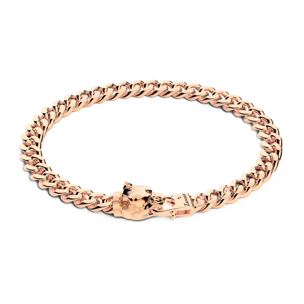 Zancan Bracciale a grumetta Zancan in argento con chiusura a testa di pitbull