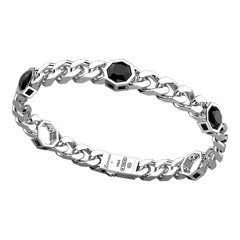 Zancan Bracciale a grumetta Zancan in argento con pietre onice