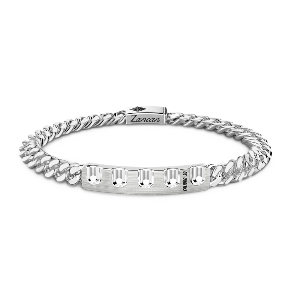 Zancan Bracciale a grumetta Zancan in argento con tamburo