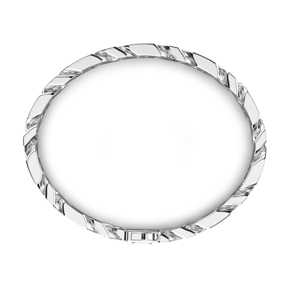 Zancan Bracciale A Grumette Zanca In Argento Con Pietre Nere