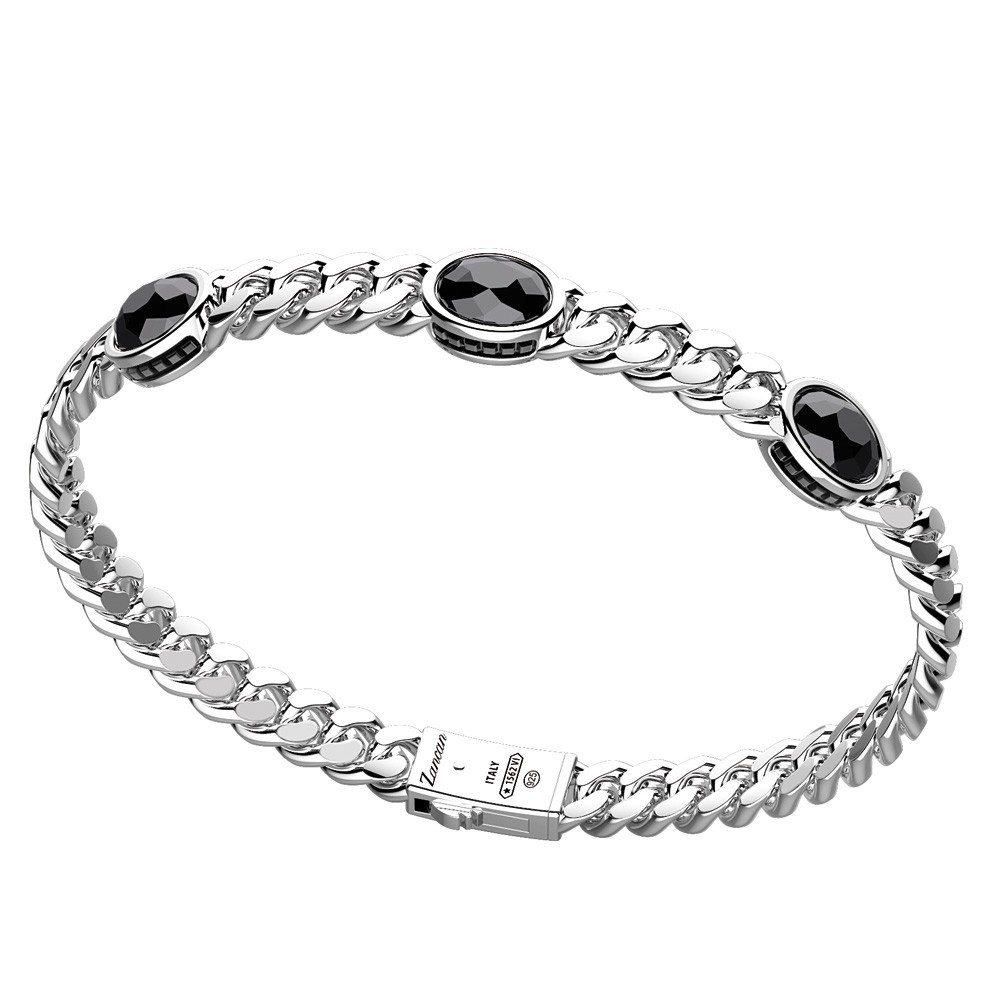 Zancan Bracciale a grumette Zancan in argento con pietre onice