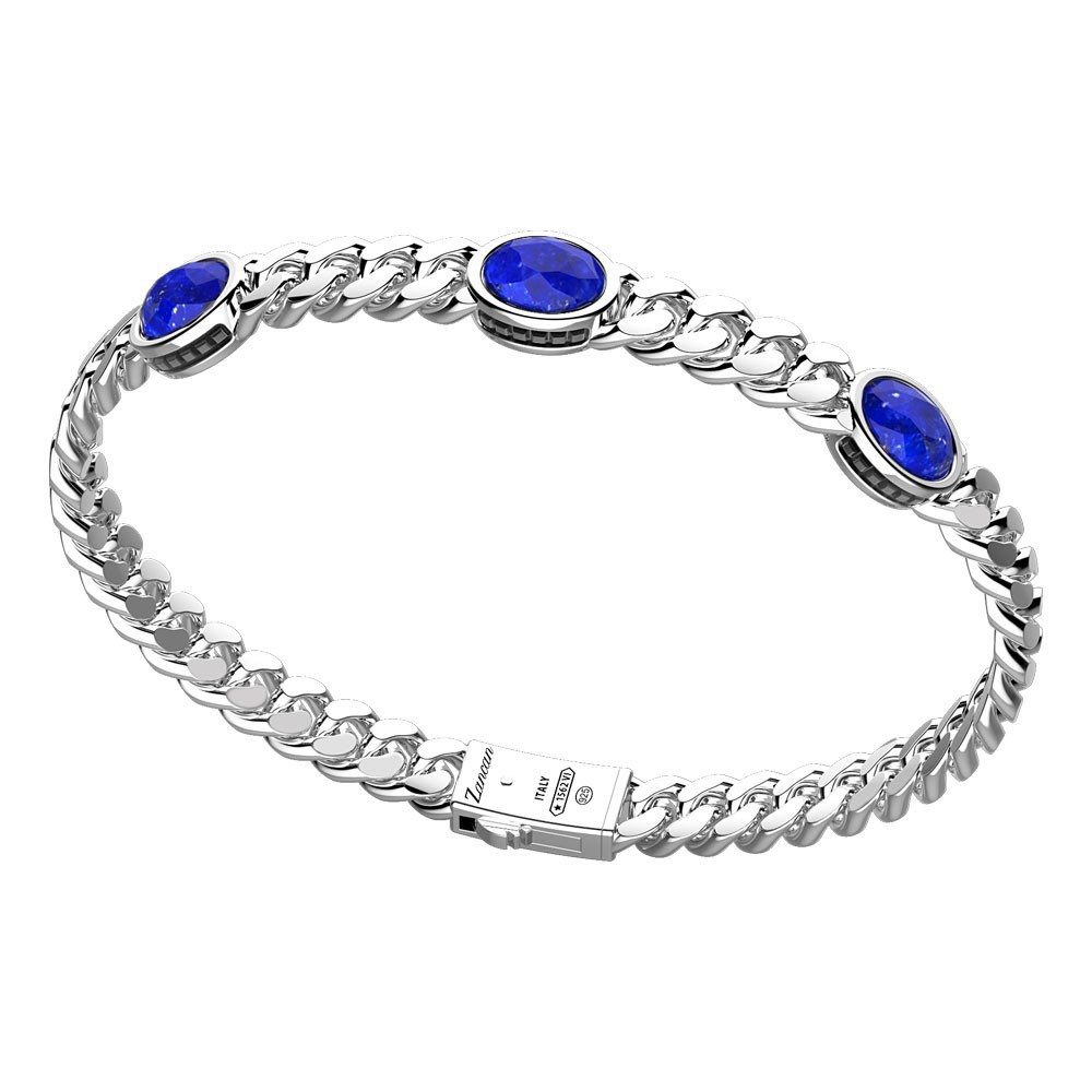 Zancan Bracciale a grumette Zancan in argento con pietre lapis