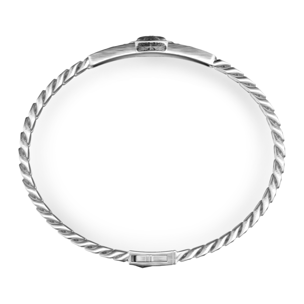 Zancan Bracciale A Grumette Zancan In Argento Con Targa E Teschio