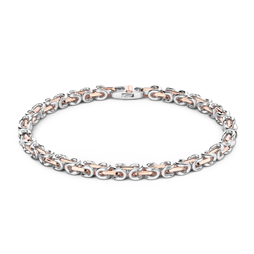 Zancan Bracciale da uomo Zancan catena in argento e oro 18k