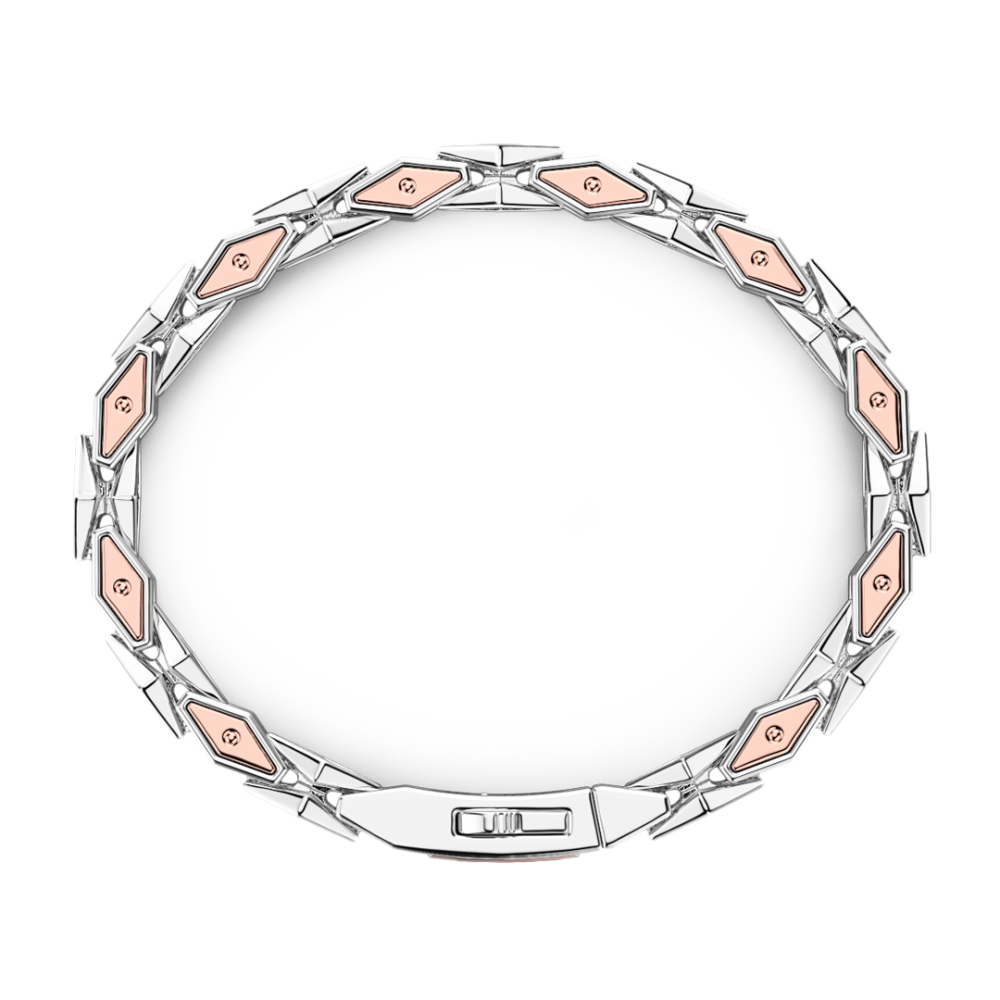 Zancan Bracciale Da Uomo Zancan In Argento E Oro Rosa