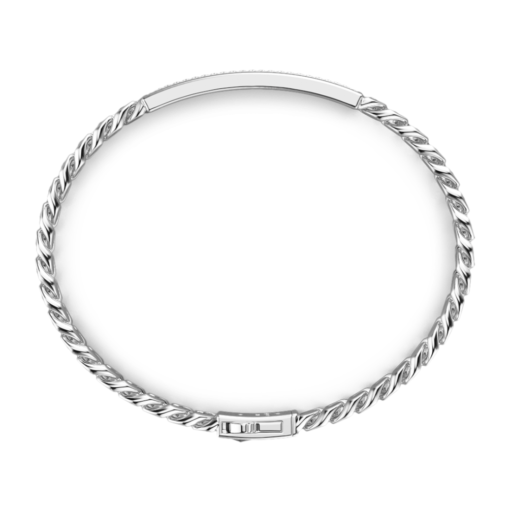 Zancan Bracciale Grumetta Zancan In Argento Con Pietre Nere