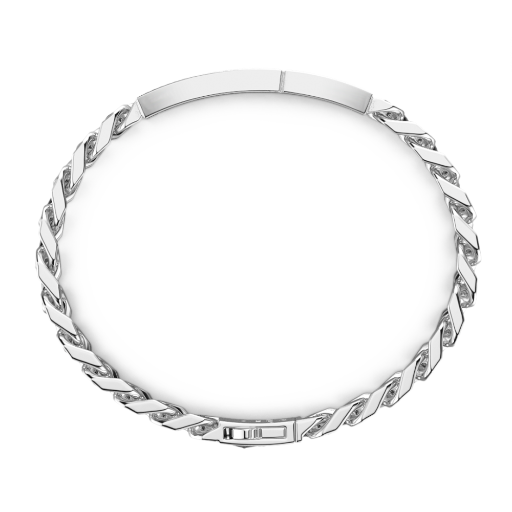 Zancan Bracciale Grumetta Zancan In Argento Con Pietre Nere