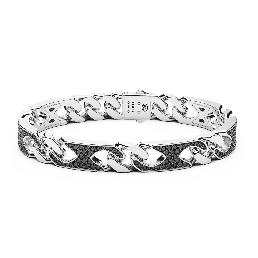 Zancan Bracciale grumette Zancan in argento con pietre