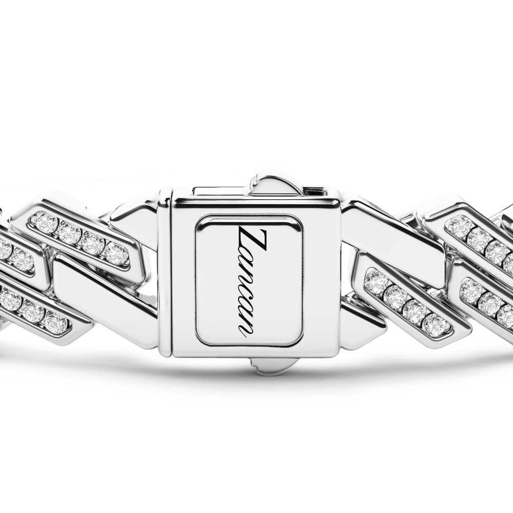 Zancan Bracciale Solo Maglia Zancan In Argento Con Pietre