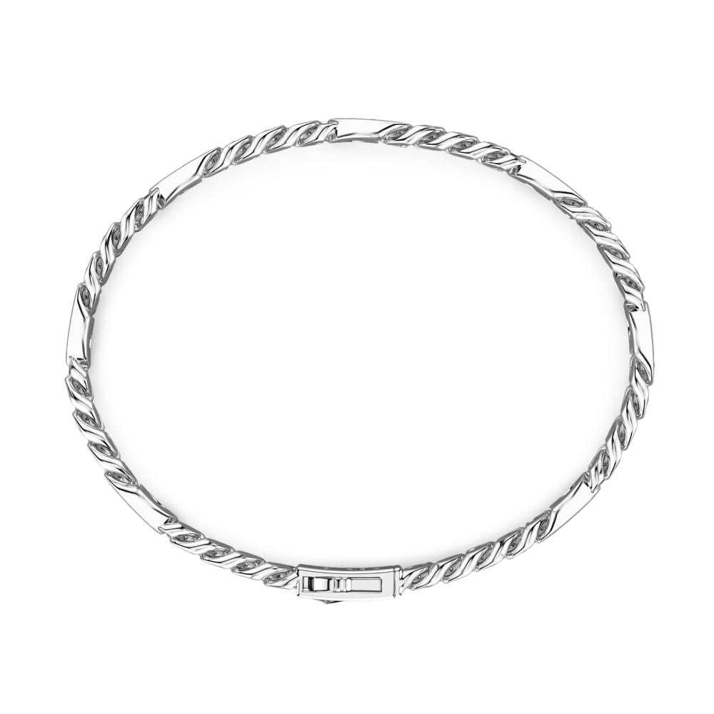 Zancan Bracciale Solo Maglia Zancan In Argento Con Pietre Naturali