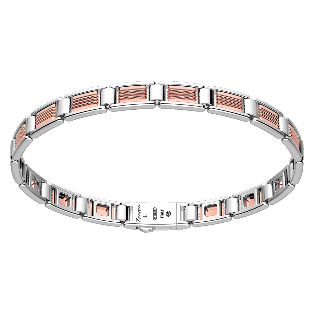 Zancan Bracciale solo maglia Zancan in oro rosa 18k ed argento