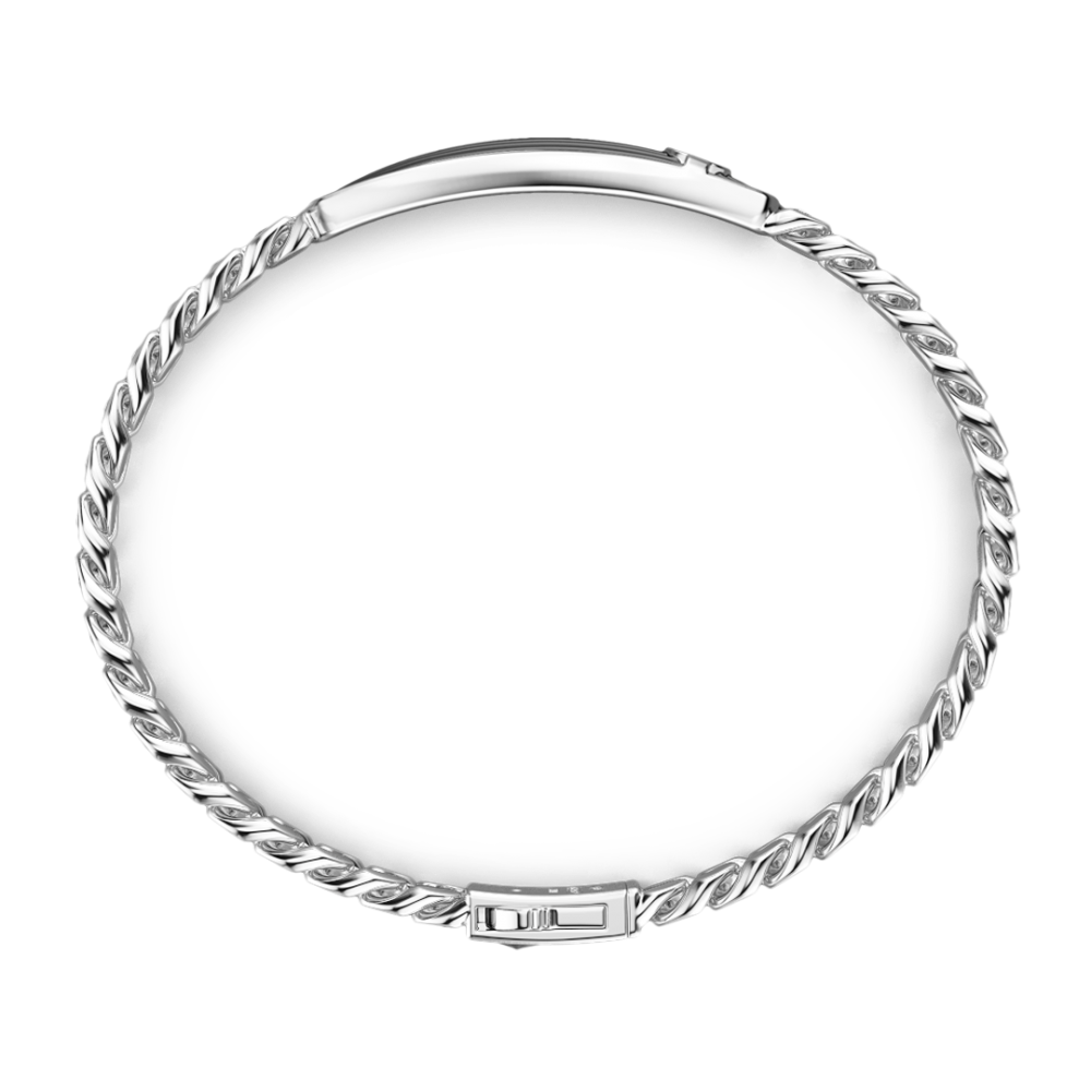 Zancan Bracciale Zancan A Grumette In Argento Con Targa