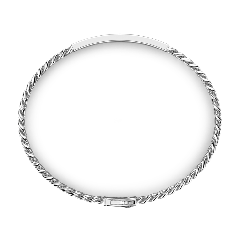 Zancan Bracciale Zancan A Grumette In Argento Con Targa