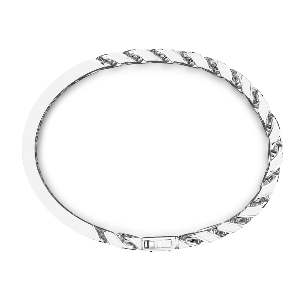 Zancan Bracciale Zancan A Schiava Rigida E Grumette Morbida In Argento Con Pietre