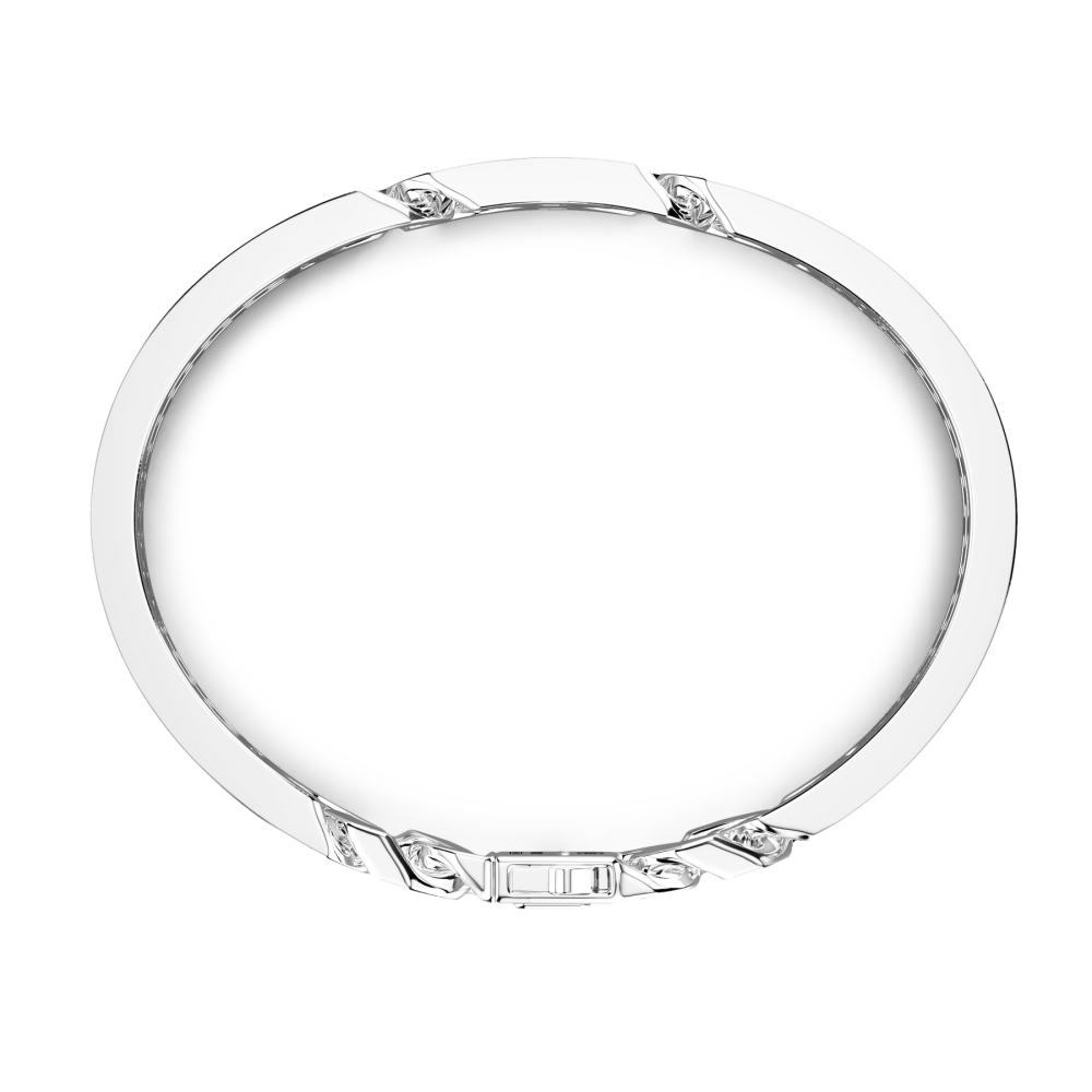 Zancan Bracciale Zancan A Schiava Rigida E Grumette Morbida In Argento Con Pietre