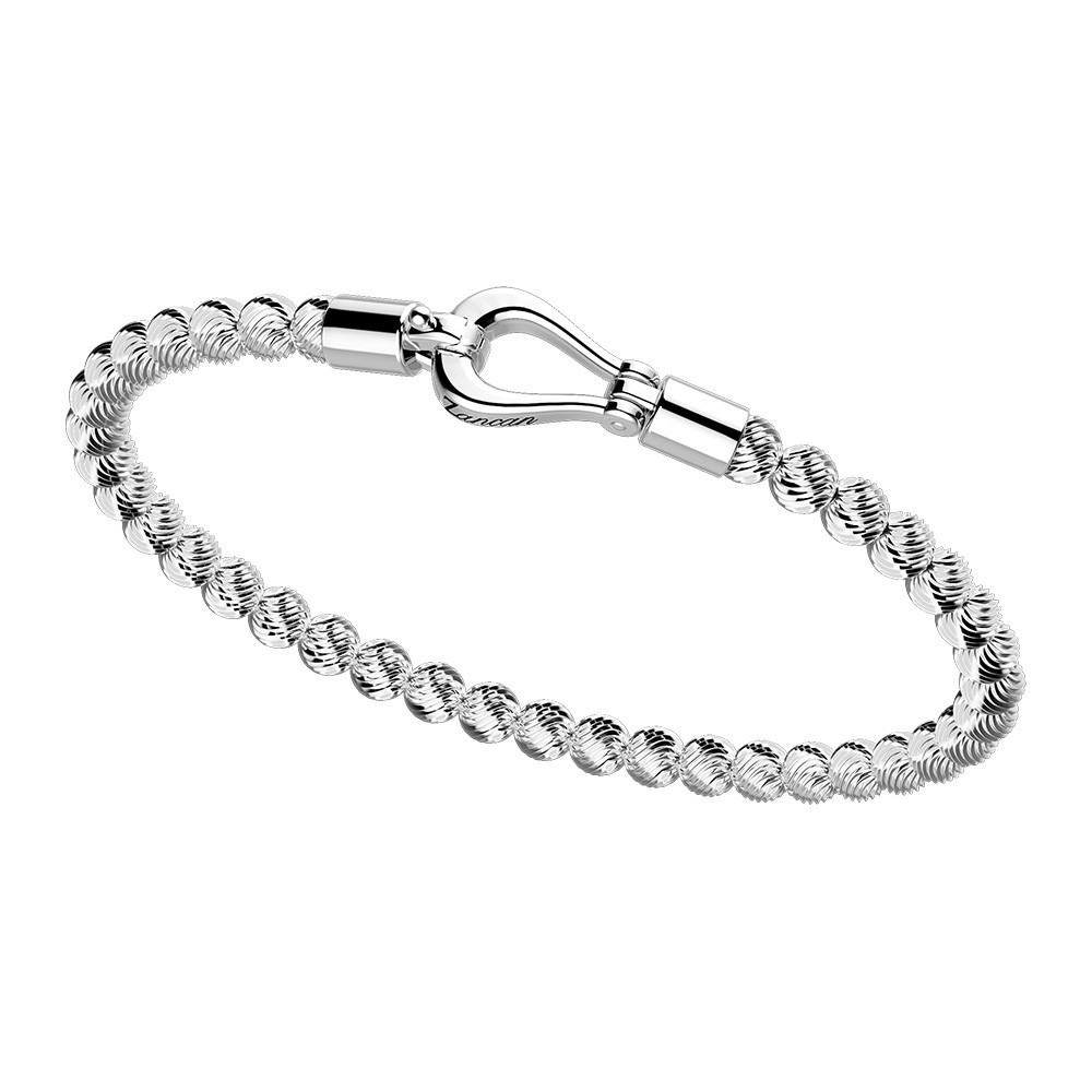 Zancan Bracciale Zancan in argento a sfere con chiusura moschettone