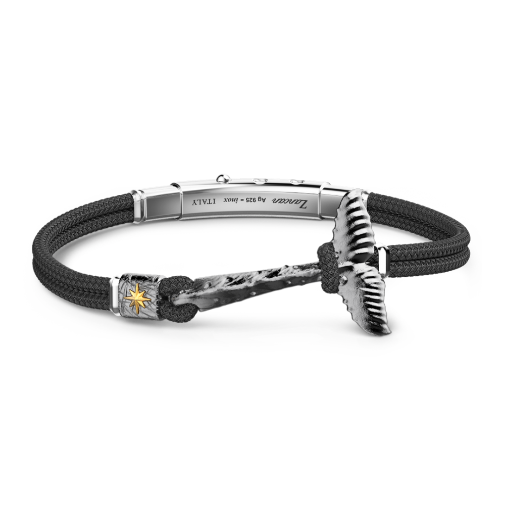 Zancan Bracciale Zancan in argento brunito con coda di Sirena